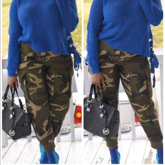 💥 OLIVE CAMOUFLAGE JOGGER PANTS - Picture 3 of 7